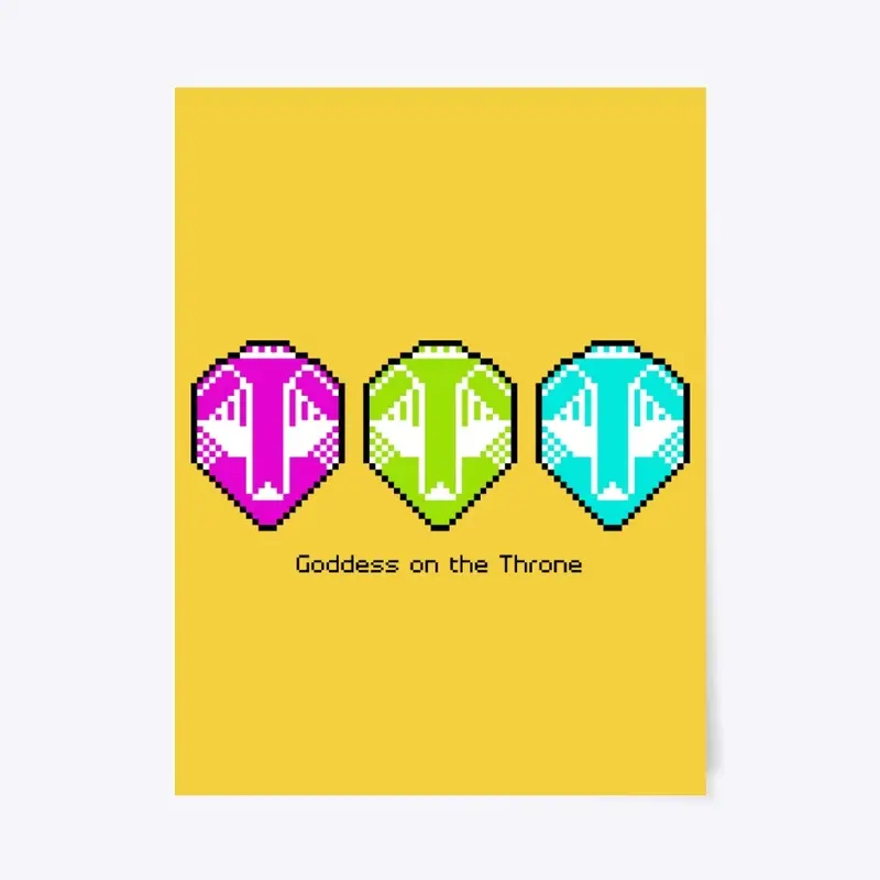 Goddess on the Throne - Pixel Art